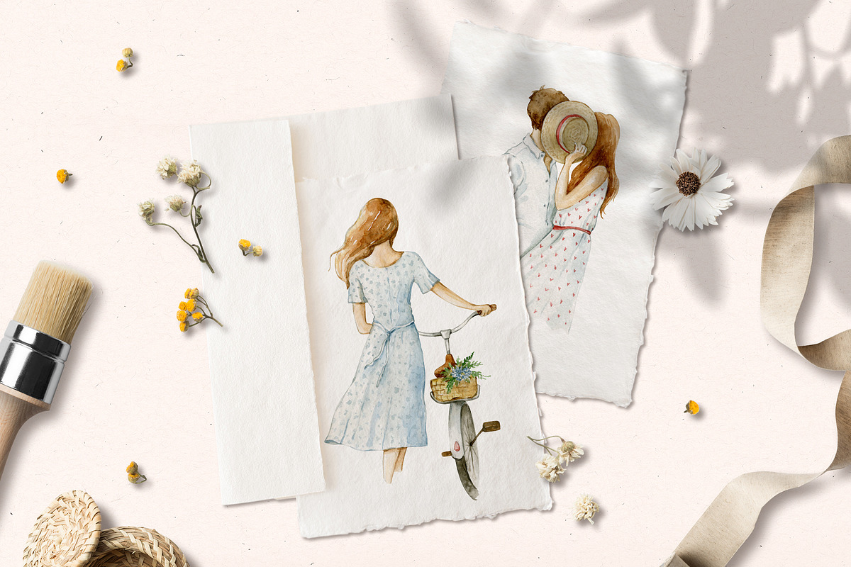 MIDSUMMER watercolor collection, a Person Illustration by long summer (Photo 4 of 15)