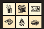 Vintage Travel Illustration Set, a Transportation Illustration by Prosymbols (Thumbnail 9 of 10)