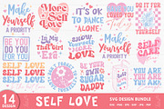 Self Love Quote SVG Bundle, an Object Graphic by FiveStarCrafting (Thumbnail 1 of 15)
