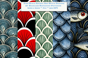 Fish Scale Animal Print Patterns, a Pattern Graphic by karenfoleyphoto