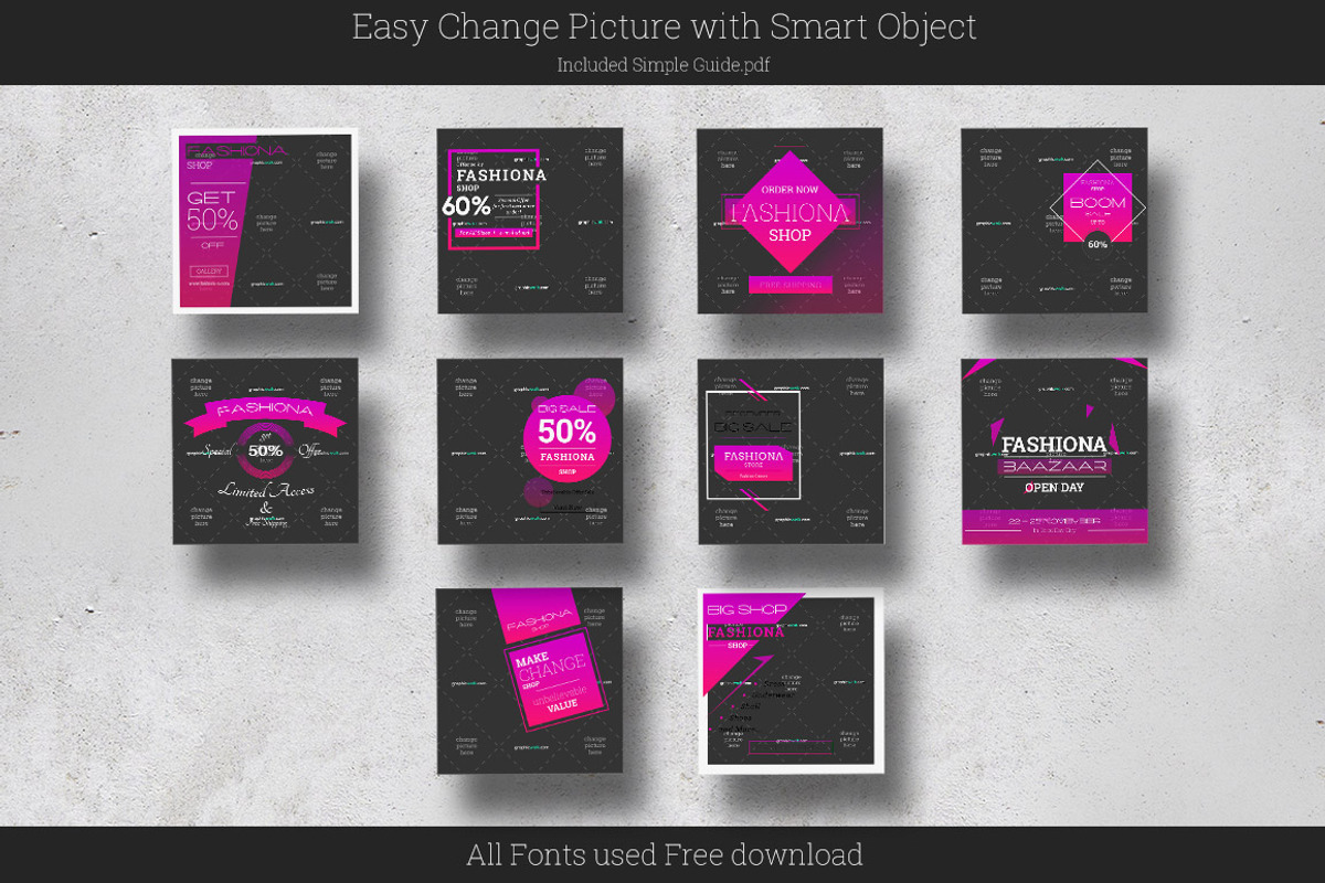 Fashiona | Instagram Fahion Banner, a Templates & Theme by Kongkow (Photo 4 of 4)