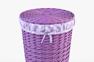 Wicker Laundry Basket 03 Set 3 Color