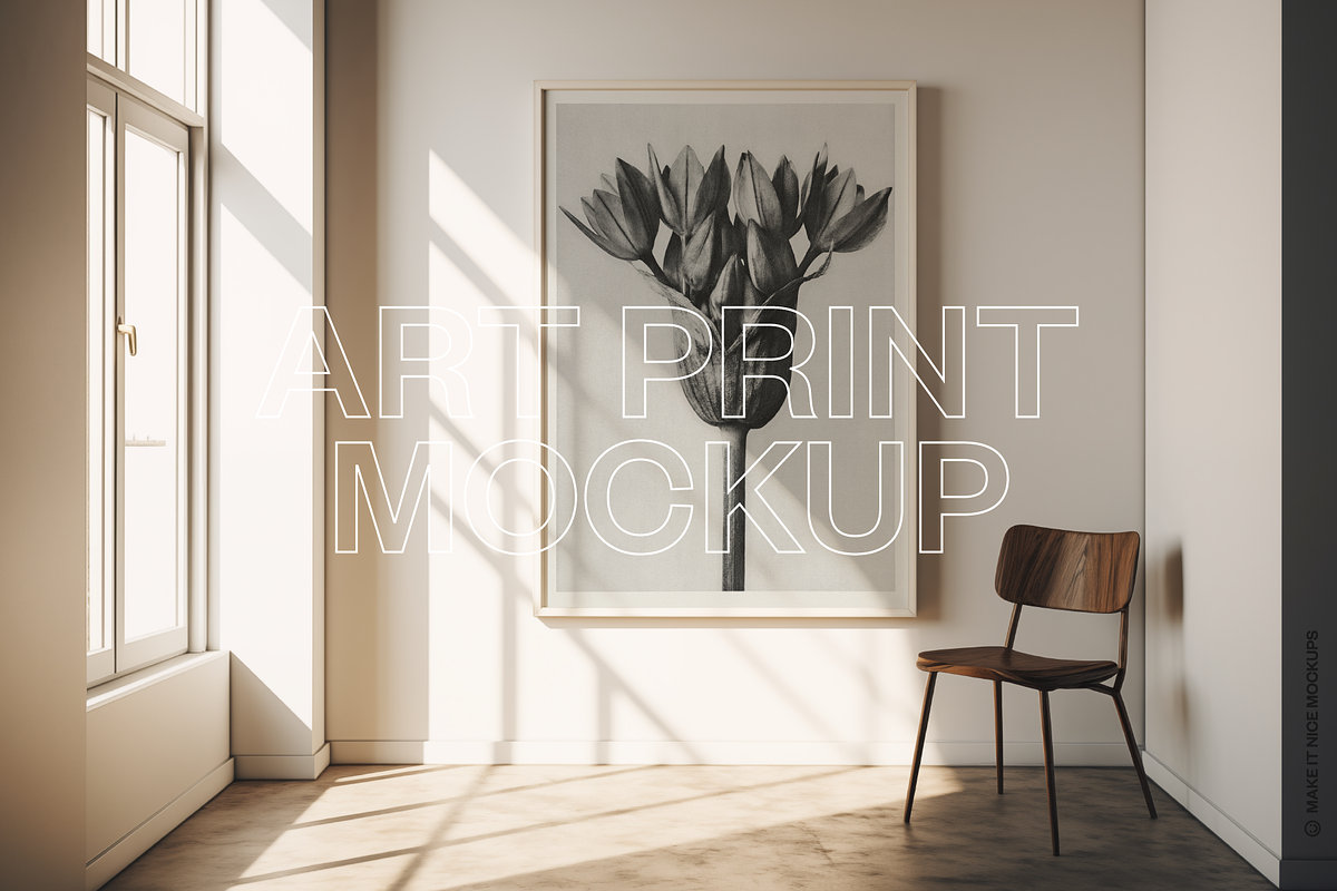 The Gallery Scene Frame Mockup, a Poster Template by makeitnicemockups (Photo 10 of 10)