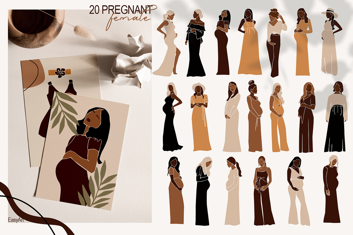 PREGNANT female. Modern art., a Decorative Illustration by EasyArt (Photo 12 of 14)