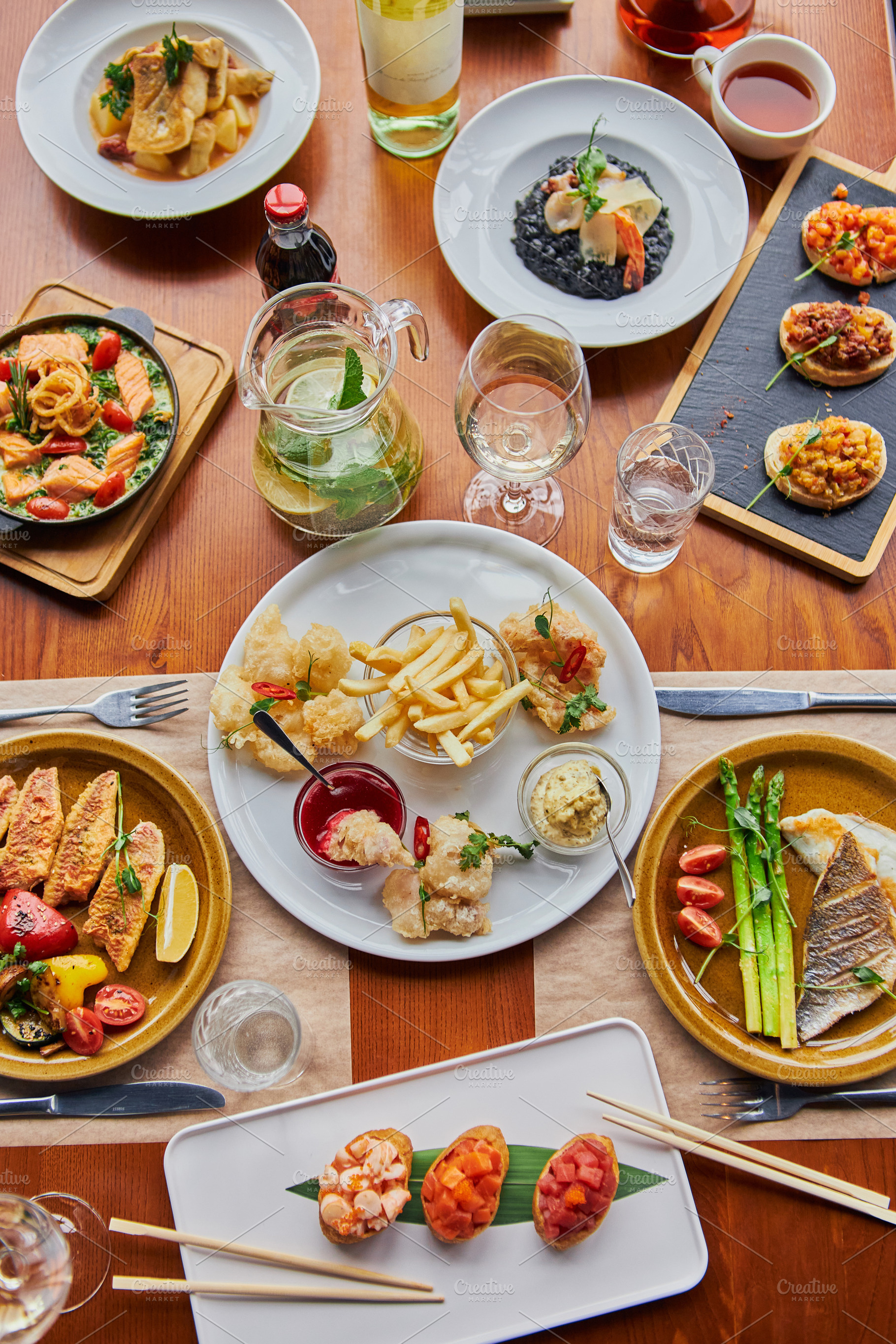 Banquet table, delicious food, a Photo by BUTKO Magazine
