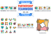 Partnership and Business Teamwork, a Person Illustration by TAlex (Thumbnail 1 of 6)