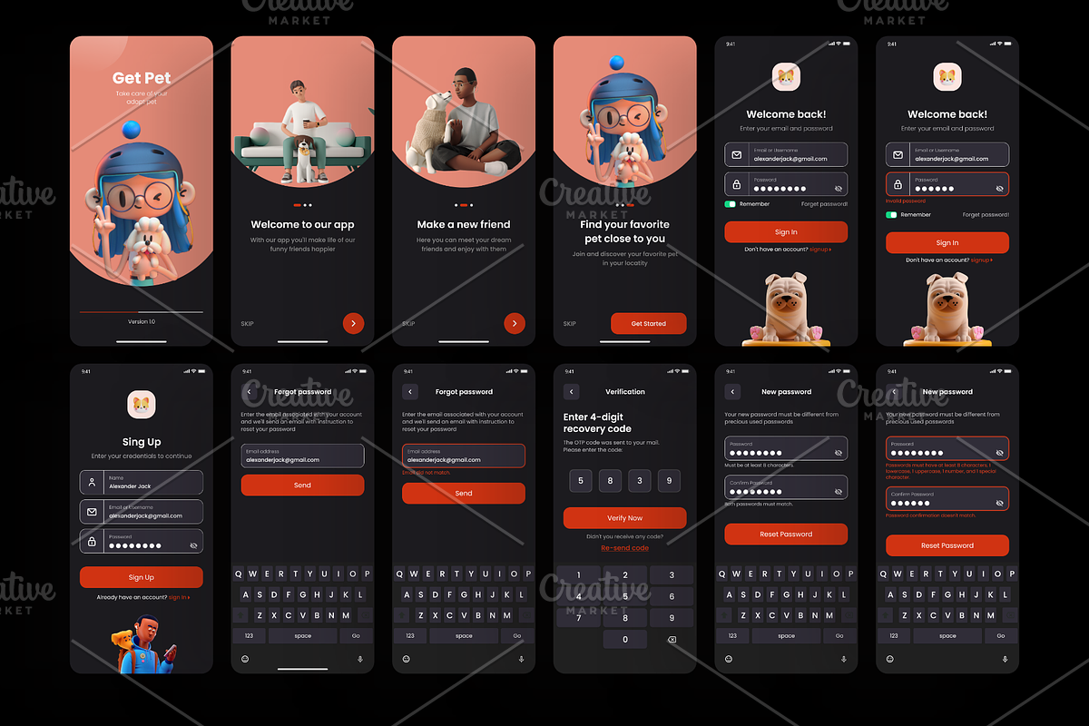 Pet Adoption App, an App Template by Ace UI/UX (Photo 7 of 9)