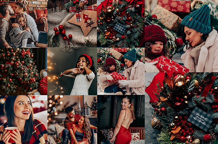 10 HOLLY XMAS LIGHTROOM MOB PRESETS