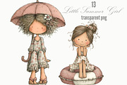 Little Summer Girl PNG Clipart, a Person Illustration by Designking (Thumbnail 1 of 5)