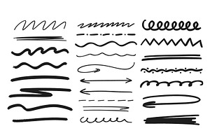 Hand drawn ink elements, a Decorative Illustration by Tati_Kli