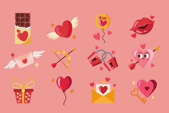 Valentine Love Icon Set preview 2