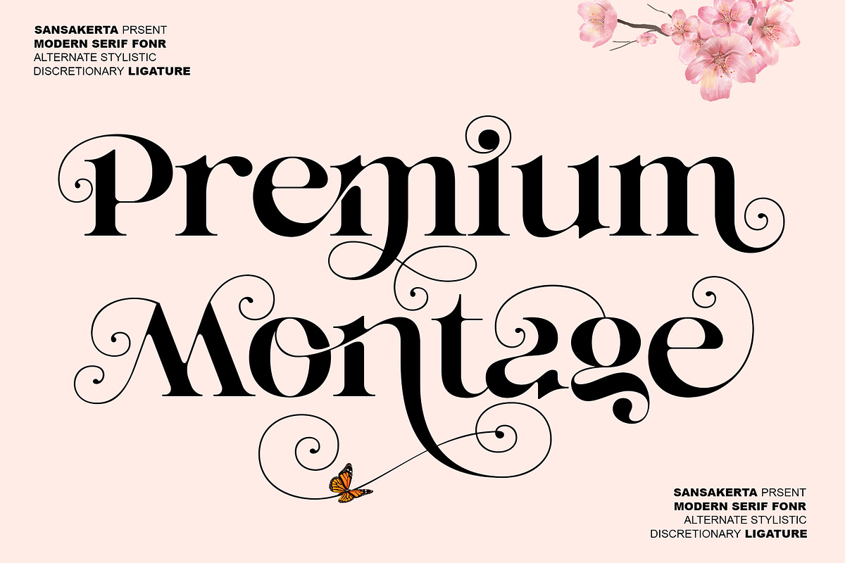 Premium Montage, a Serif Font by NYDESIGN (Photo 1 of 9)