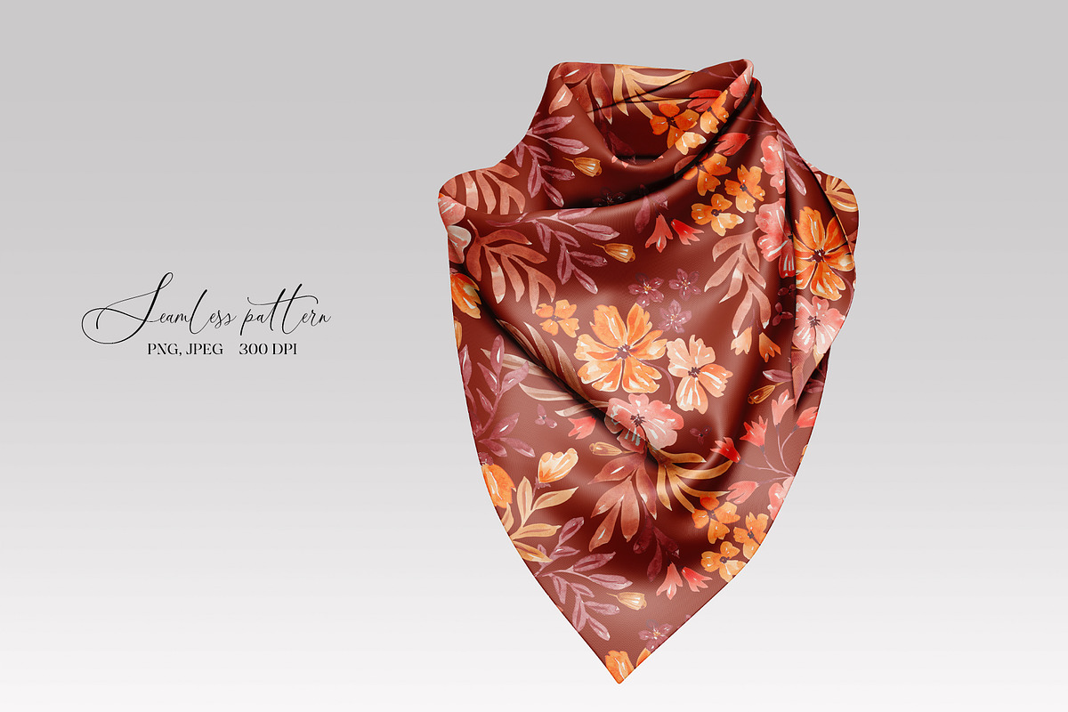 Fall floral seamless pattern, a Pattern Graphic by SirenaArt (Photo 18 of 19)