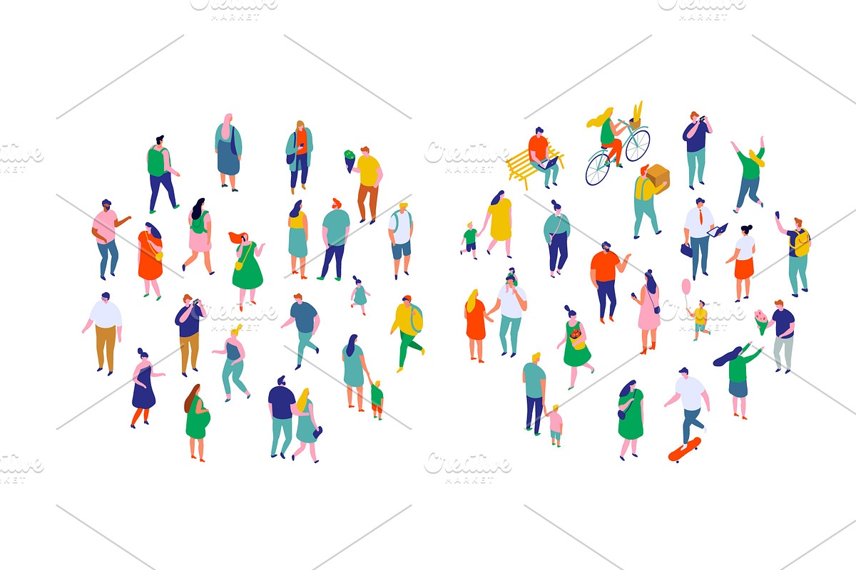 Cartoon People isometric characters, a Person Illustration by Vector_Art (Photo 10 of 10)