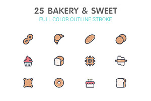 Bakery and Sweet Color Icon