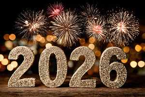 Glittering 2026 New Year Fireworks C, a Photo by Pixeness Studio