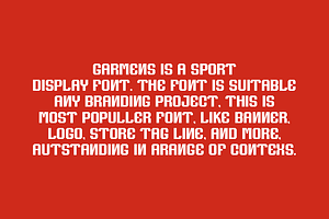 Garmens - Sport Font