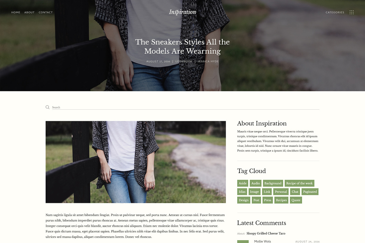 Inspiration — Lifestyle Blog PSD, a Templates & Theme by ScienteCraft (Photo 15 of 47)