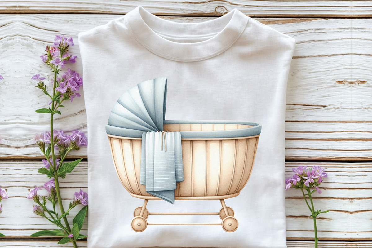 Dusty Blue Beige Baby Nursery, an Illustration by CraftArtStudio (Photo 3 of 6)