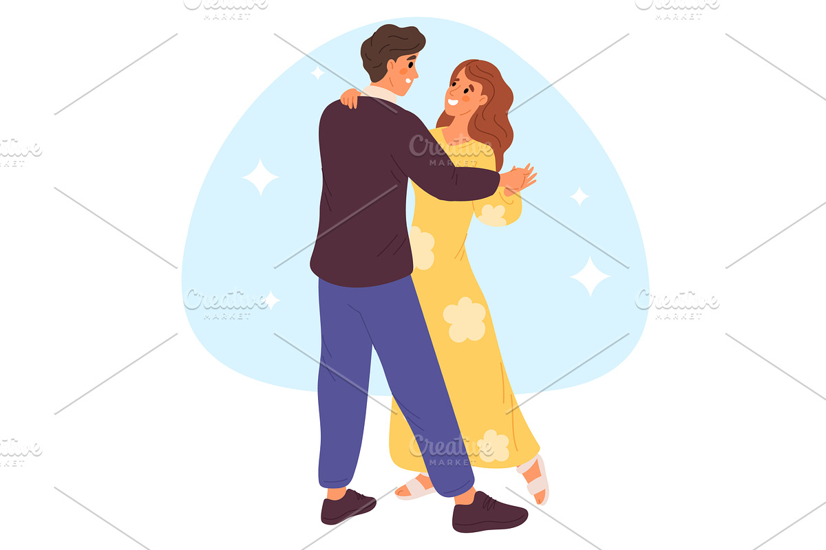 Man and woman in love dancing, a Person Illustration by Vectorbuum