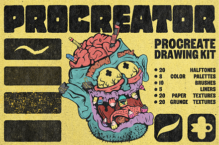 Procreator #1 Procreate Drawing Kit, a Brush Add-On by PeeperDesignStudio