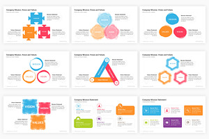 Mission - Vision PowerPoint Diagrams