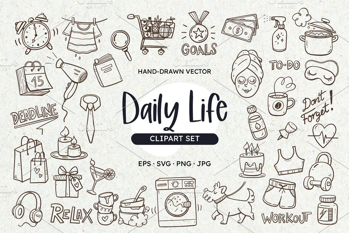 Daily Routines & Reminder Clipart, an Object Graphic by insemar (Photo 1 of 6)
