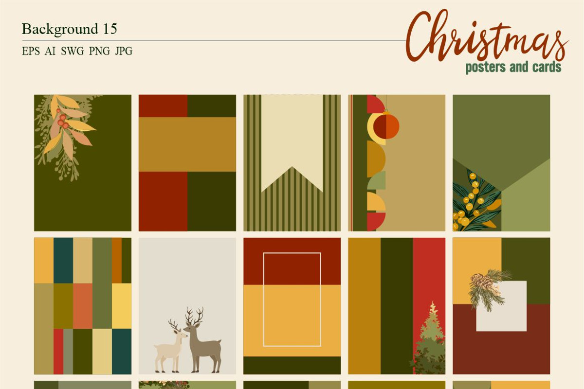 Christmas Posters and Cards, an Object Graphic by Collection by VY (Photo 4 of 7)