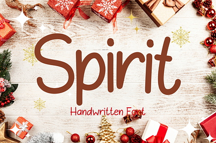 Spirit is a handwritten font, a Handwritten Font by Brown Cupple