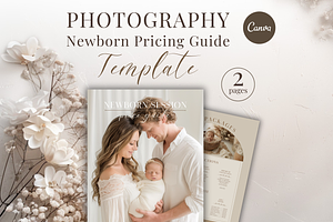 Newborn Pricing Guide for Canva, a Templates & Theme by Princess & the Pea Design