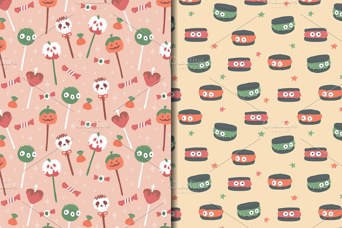 Cute Halloween Sweets Pattern, a Pattern Graphic by CreativeChristiana (Photo 8 of 9)