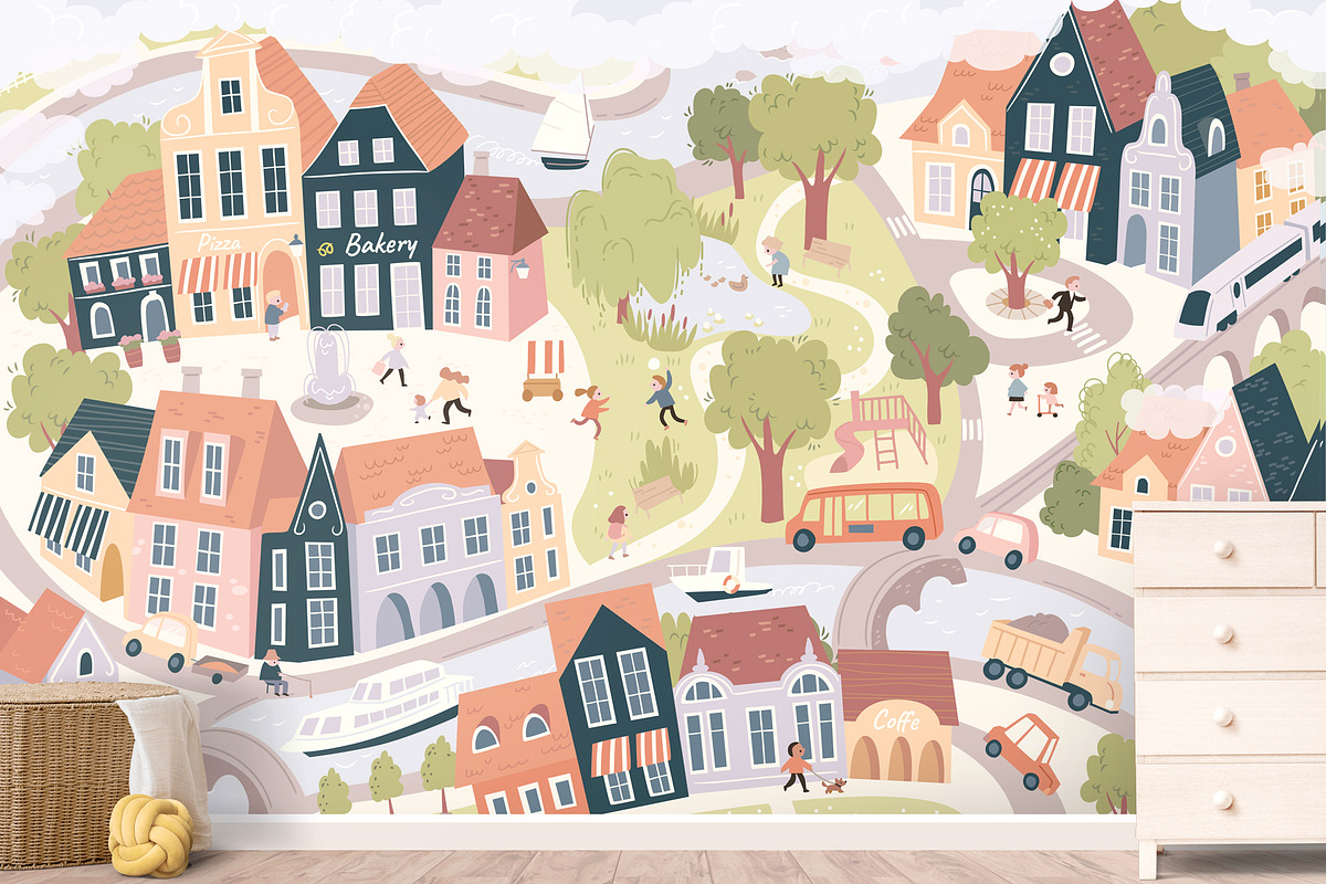 Little Town collection, a Transportation Illustration by OlgaBoncheva (Photo 5 of 10)