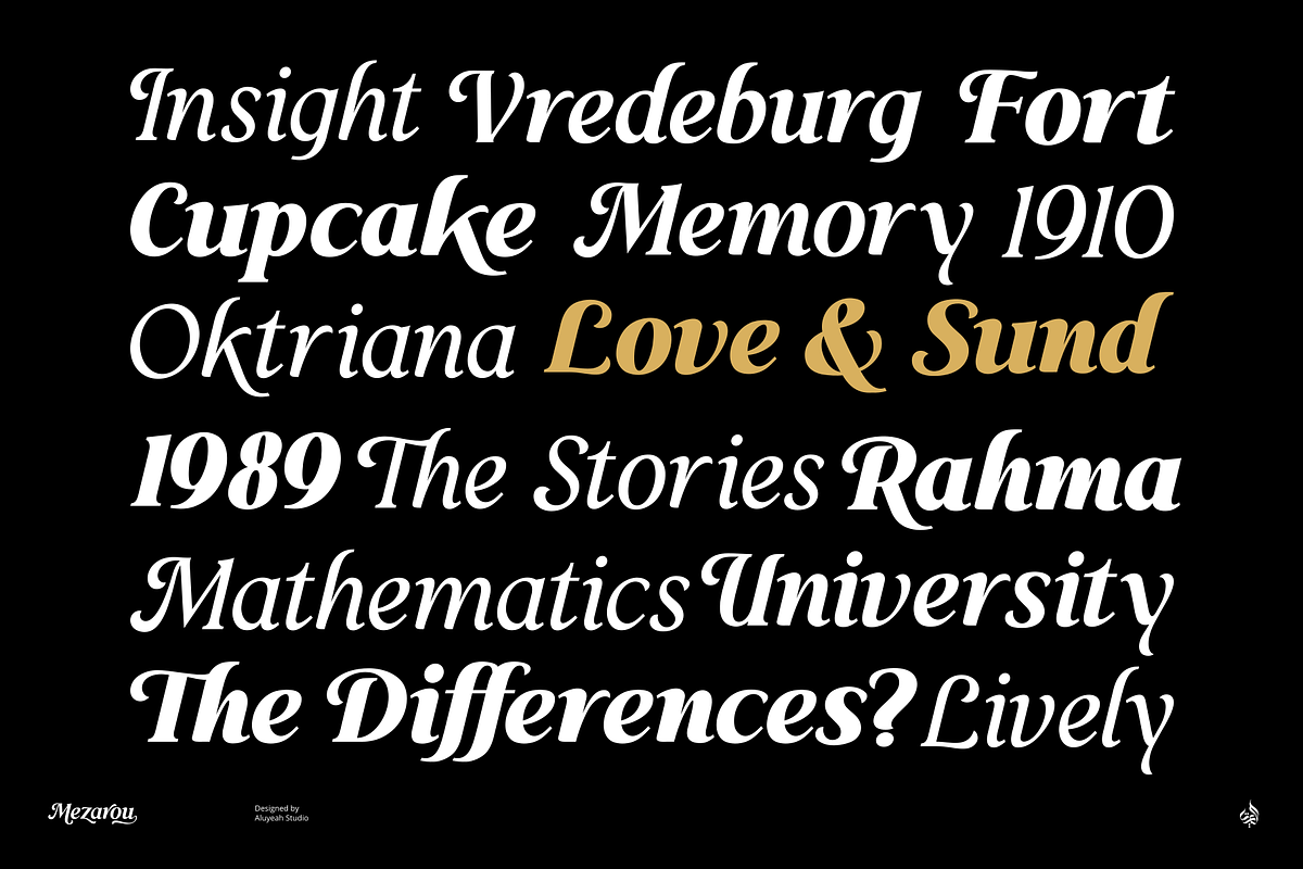 Mezarou, a Script Font by Aluyeah Studio (Photo 13 of 15)