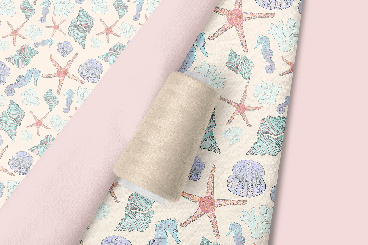 Seamless Sea Life Pattern 1 Jpeg, a Pattern Graphic by NatArt (Photo 3 of 3)