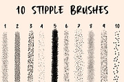 Halftone Brushes for Procreate, a Brush Add-On by KJP Designs (Thumbnail 11 of 18)