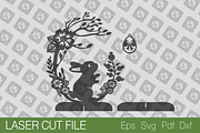 Bunny. Easter decor. SVG Laser cut, a Templates & Theme by Lerina Art (Thumbnail 2 of 2)
