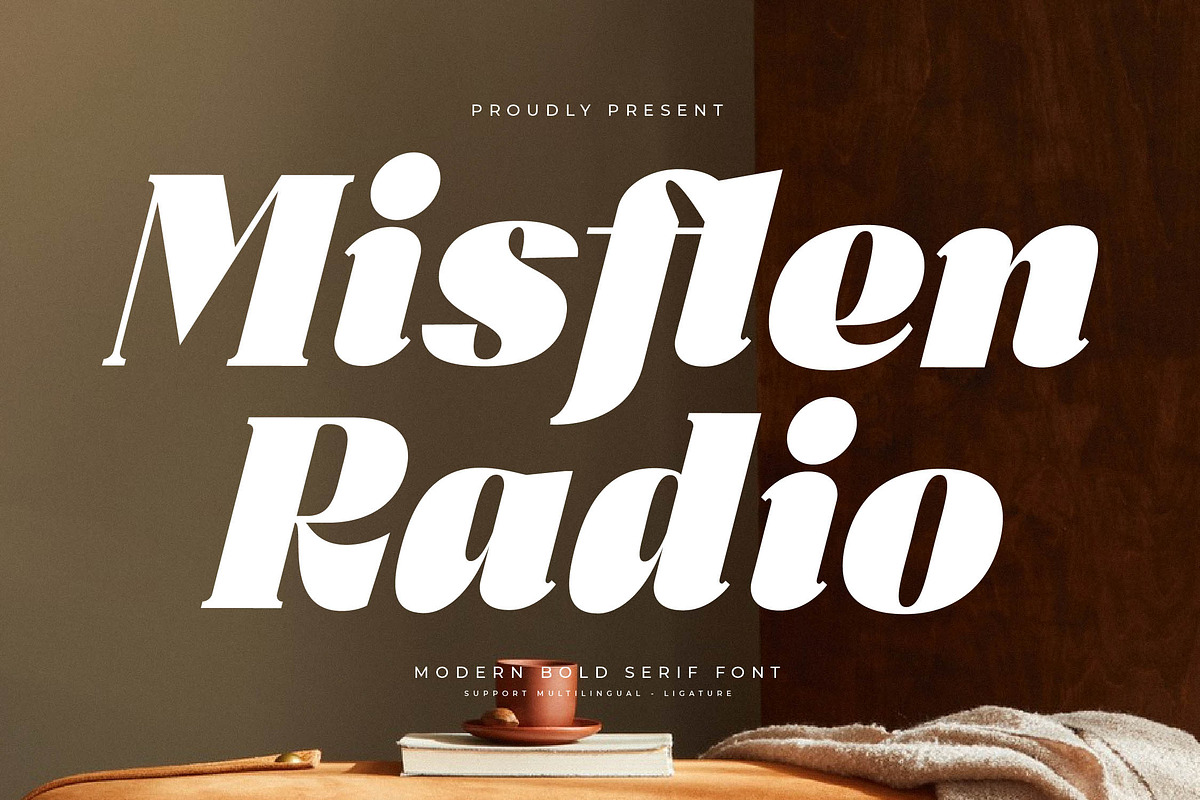 Misflen Radio Modern Bold Serif, a Serif Font by Letterena Studios (Photo 1 of 15)