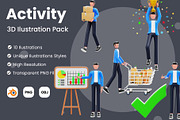 People Activity 3D Illustration Pack, a Person Illustration by novia99design (Thumbnail 1 of 6)