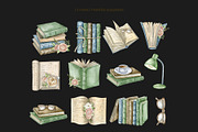 Watercolor vintage books clipart, an Education Illustration by AquarelleSpace (Thumbnail 3 of 4)