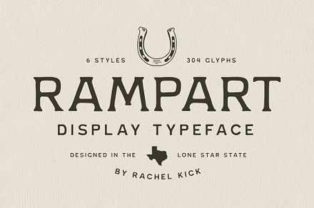 Rampart Display Typeface, a Serif Font by Rachel Kick