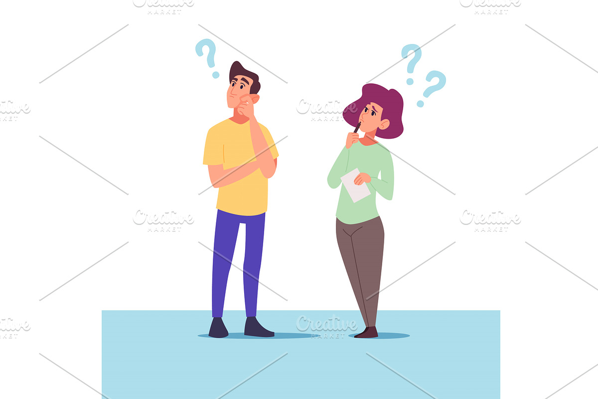Thoughtful. male and female, a Person Illustration by Onyx