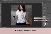 T-SHIRT MOCKUP MODEL WITH PHONE, a Shirt Mockup by TrendkeyMockups (Thumbnail 3 of 4)