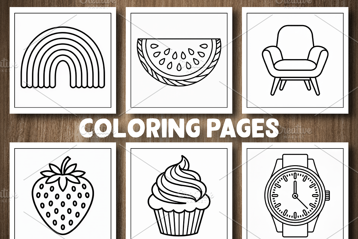 Minimal Art Coloring Pages For Kids, an Illustration by Design Station (Photo 4 of 5)