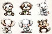 Baby Animal PNG Clipart Bundle, an Illustration by DreamCafeArt (Thumbnail 5 of 8)