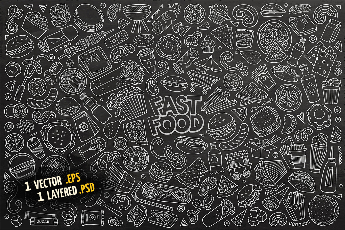 Fast Food Objects & Elements Set, an Object Graphic by BALABOLKA (Photo 4 of 4)