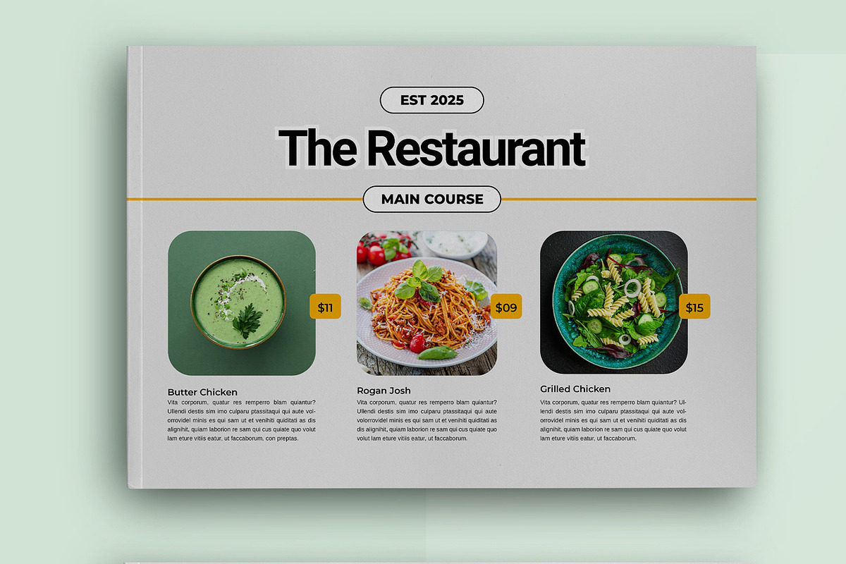 Landscape Food Menu Flyer