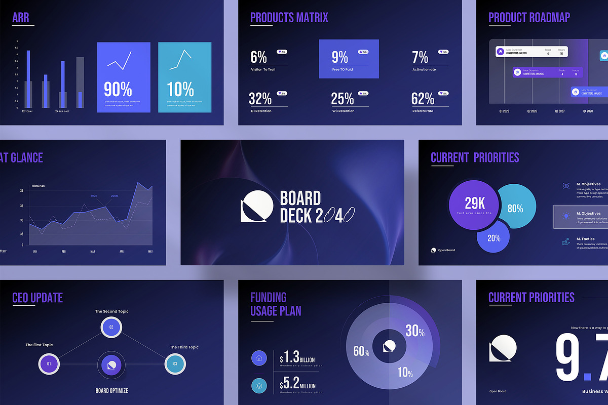 Board Pitch Deck Presentation, a Presentation Template by KreateTribe (Photo 1 of 5)