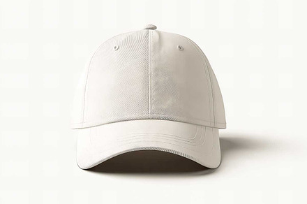 White Baseball Cap Mockup