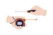 Repair, building tools in hands set, a Work Illustration by Good Studio (Thumbnail 3 of 9)