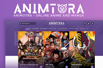 Animotra - Online Anime HTML+PSD